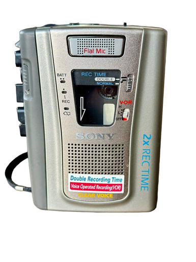 Sony tcm-40DV Portable Full Size Cassette Recorder Flat Mic