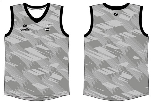 Austin Blacks Rugby Training Vest Grey 2025 (Kids)
