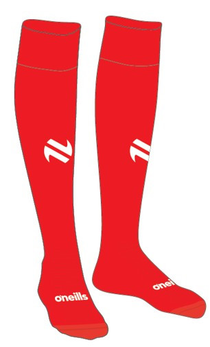 Midwest Barbarians Red Kit Socks 2025 (Adults)