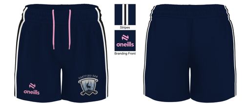 Hartford GAA Naples Training Shorts Marine/Pink (Kids)