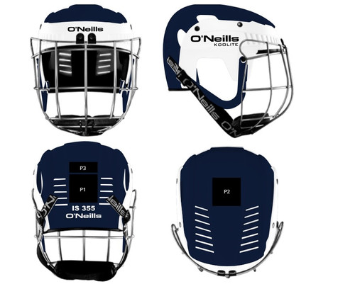 Delaware Gaels Team Hurling Helmet Navy /White 2026 (Club Crest Optional)