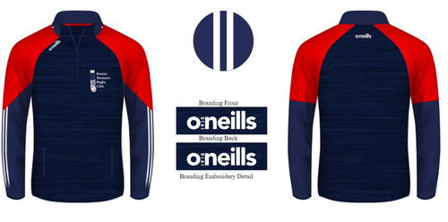 Boston Womens Rugby Club Oslo Brushed Half Zip Top (Adults)