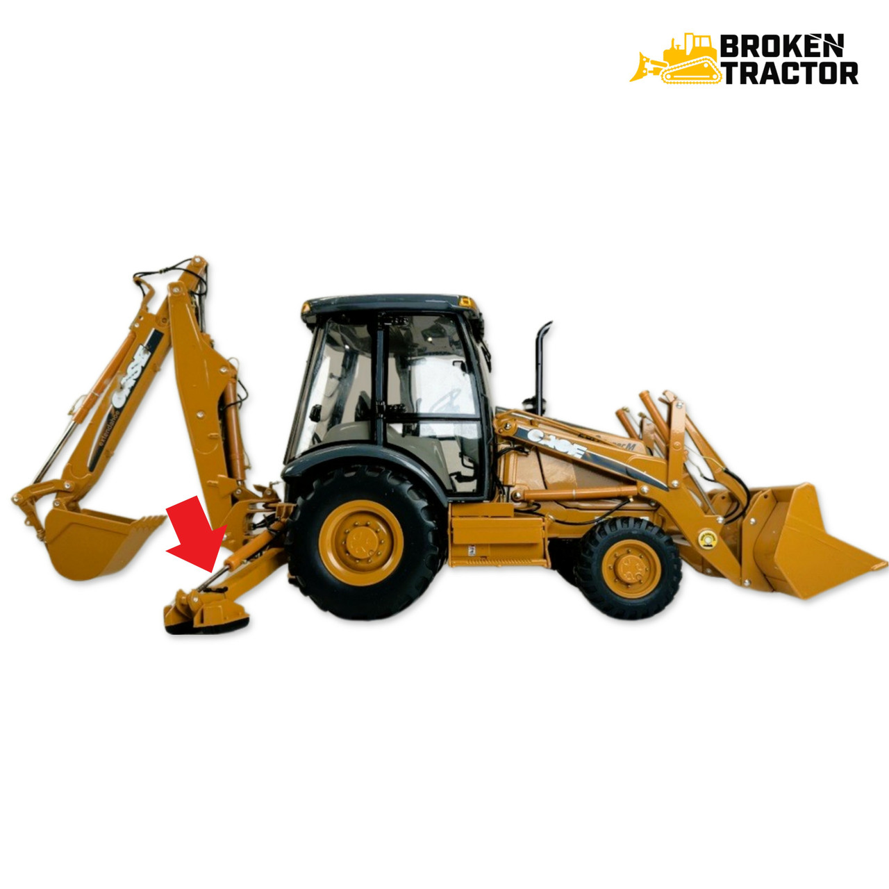 Case Backhoe Stabilizer/Outrigger Cylinder