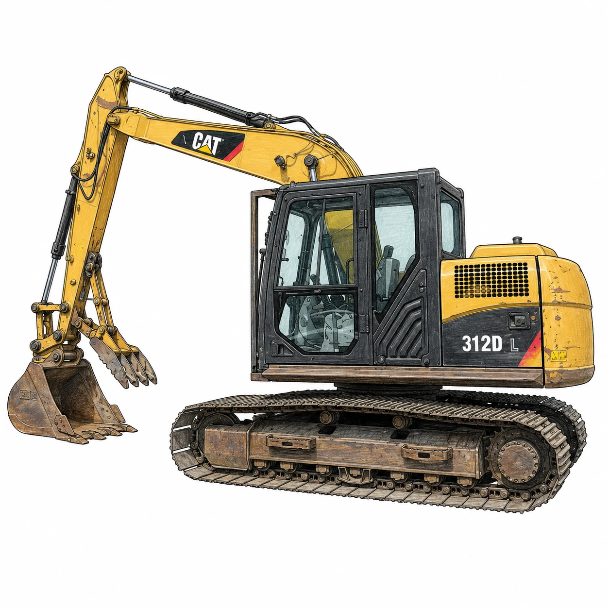 Cat 312D, 312E, 314D Excavator Pins Bushings Links