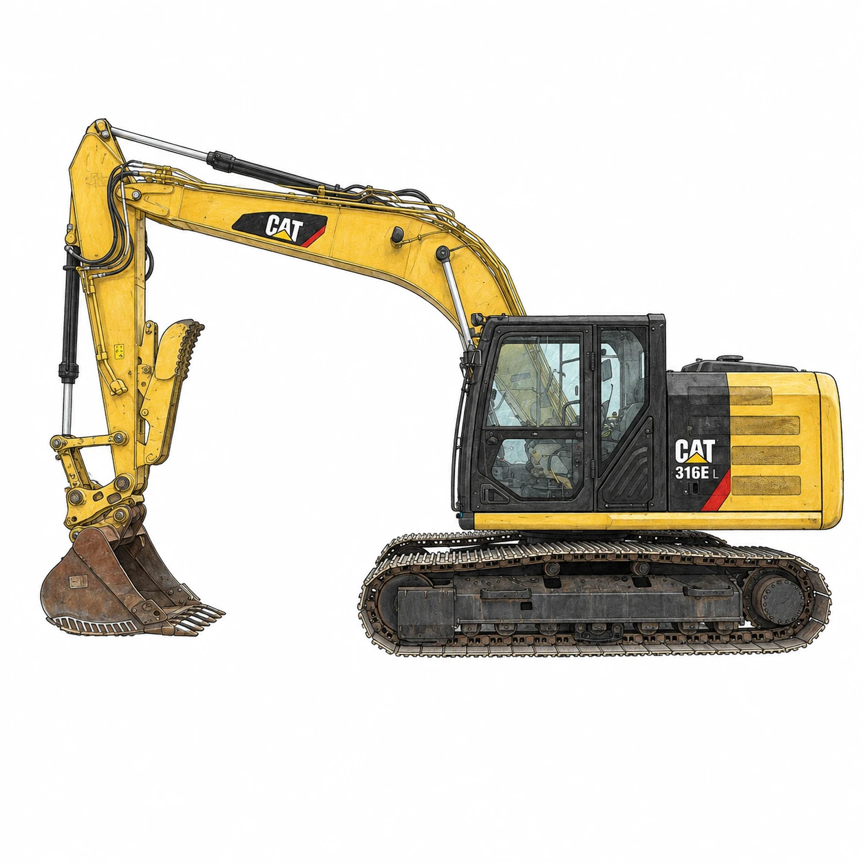 Cat 315D, 316E Excavator Pins & Bushings
