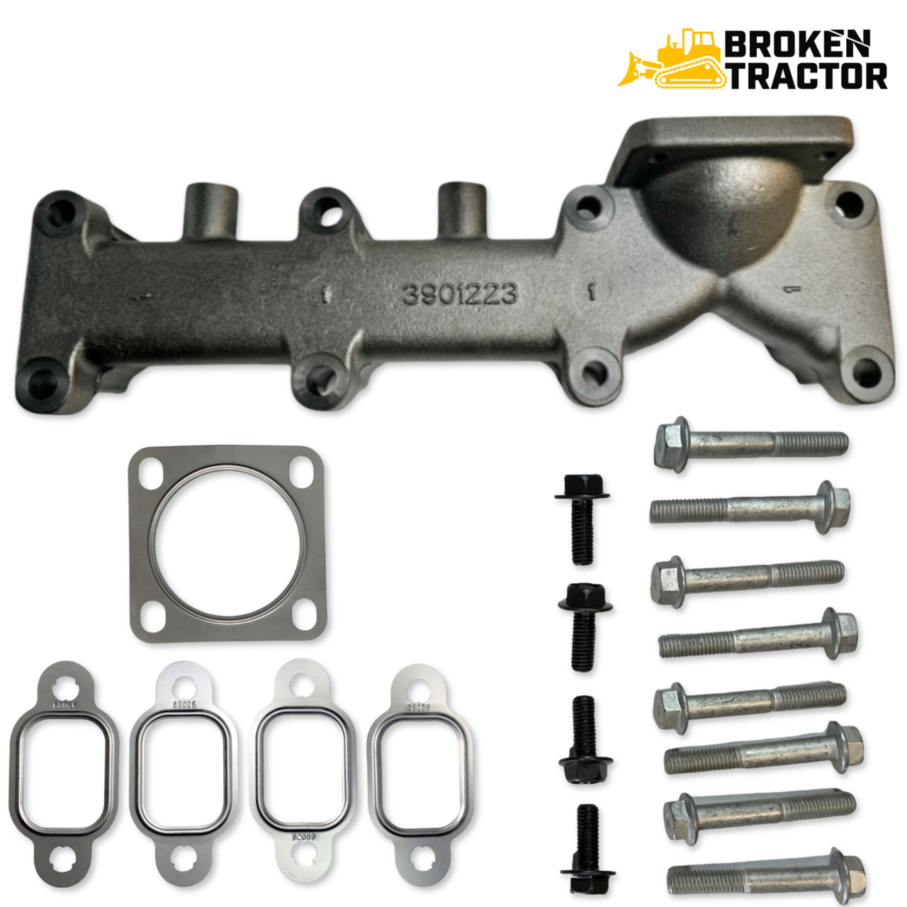 Case Backhoe Manifold and Exhaust