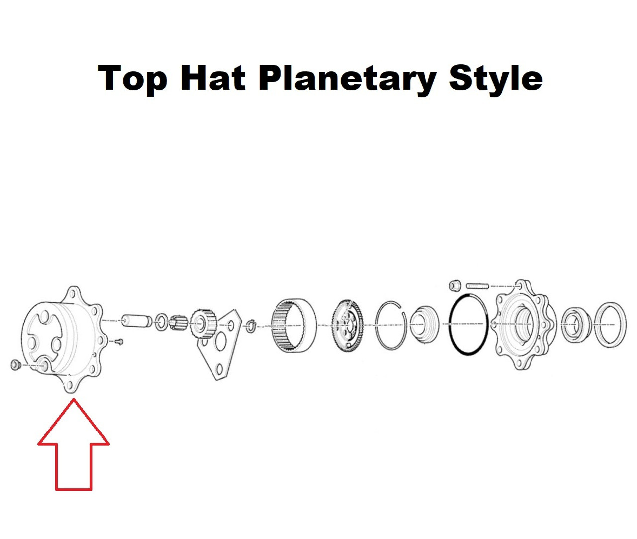 Top Hat Planetary Assembly (4WD)