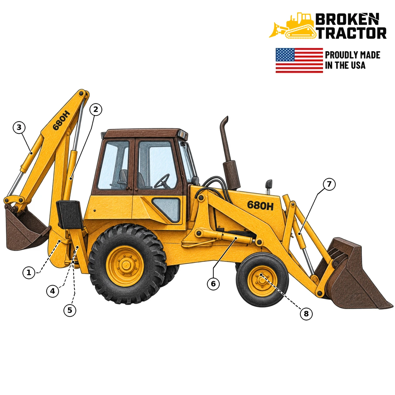 Case 680E, 680G, 680H, 680K, 680L Seal Kits