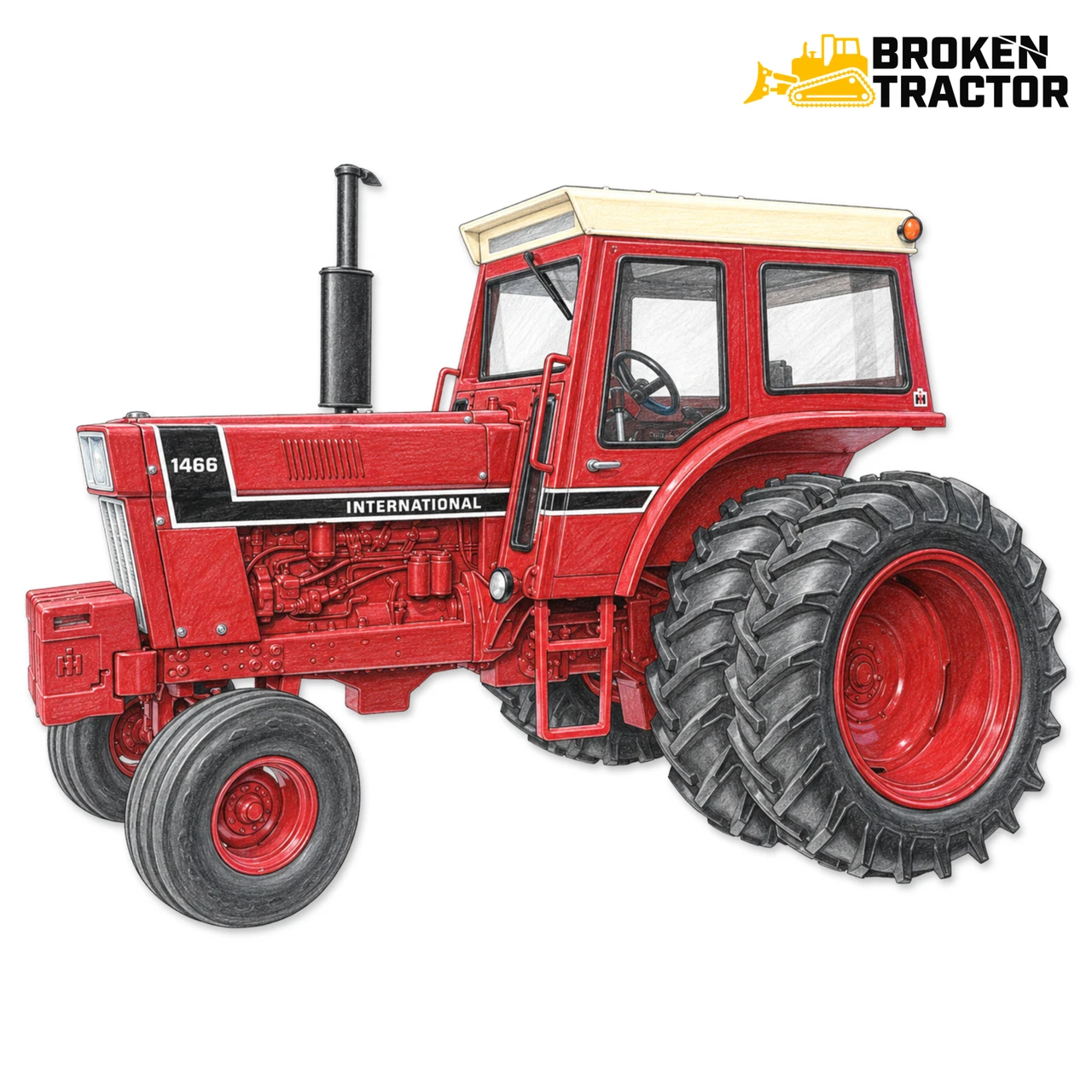 Classic IH & Case Tractor Cab Glass