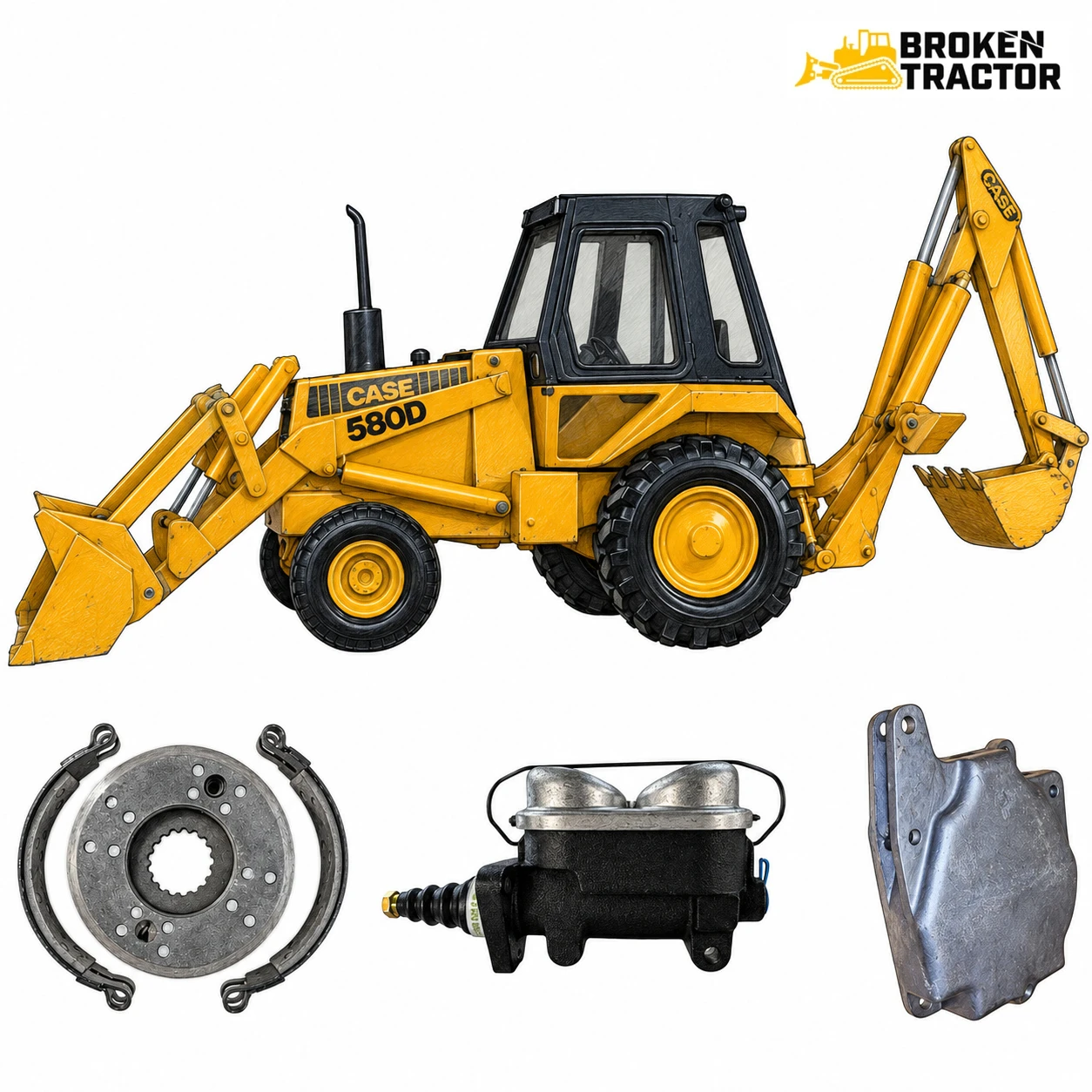 Case 480D, 580D, 580SD, 580 Super E (Dry) Brakes