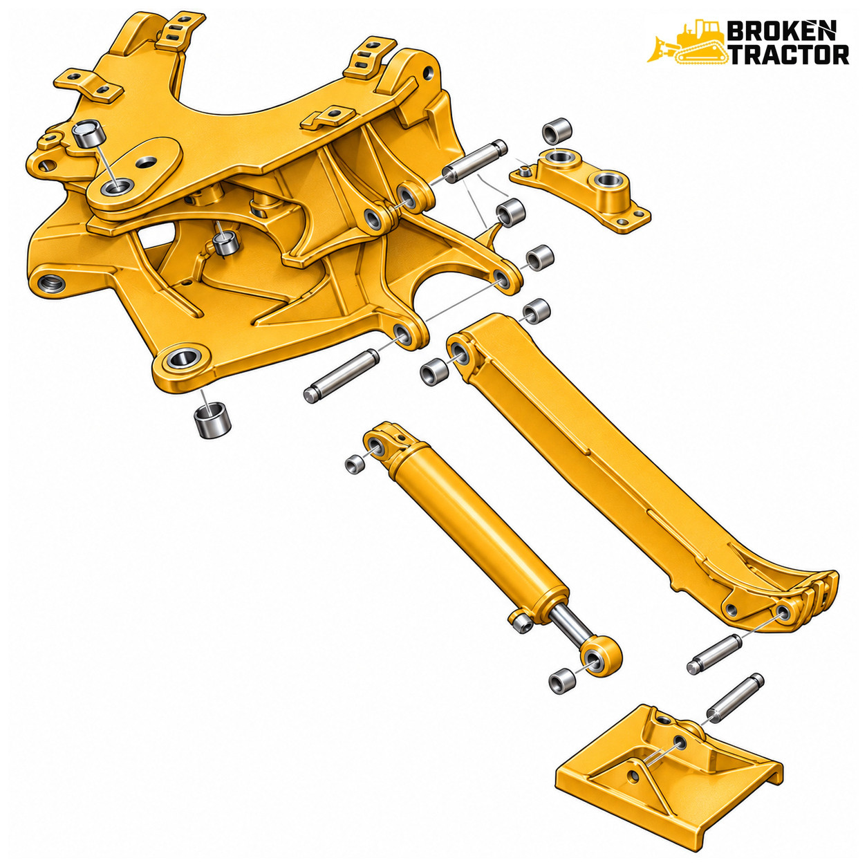Case 590SL, 590SM Backhoe Frame & Stabilizer Parts