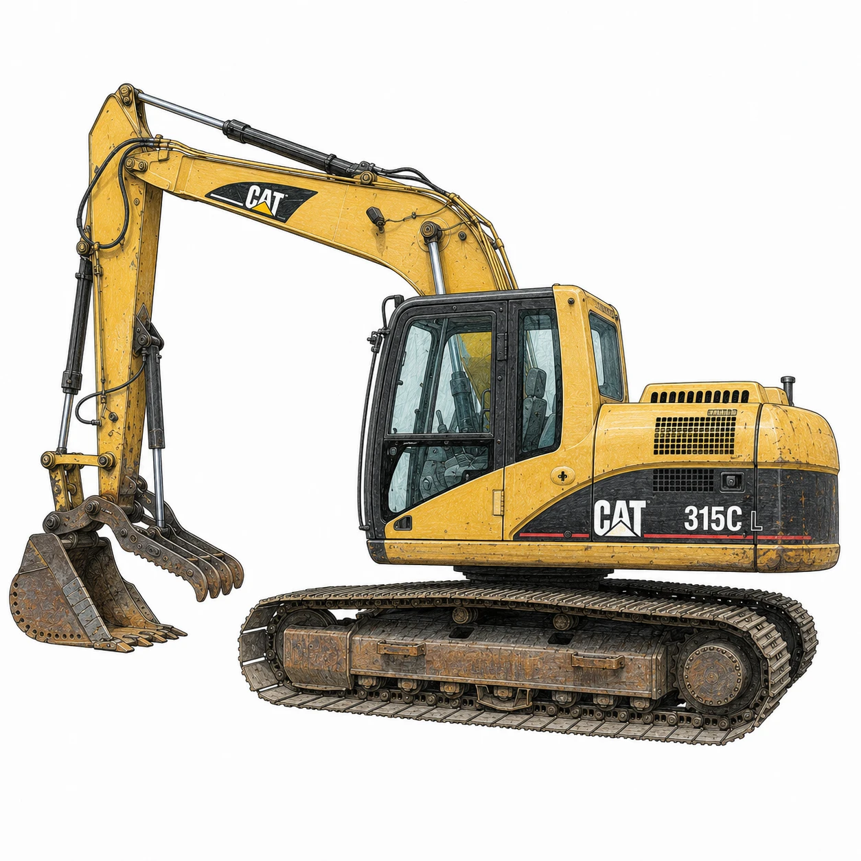 Cat 315, 315B, 315C Excavator Pins & Bushings
