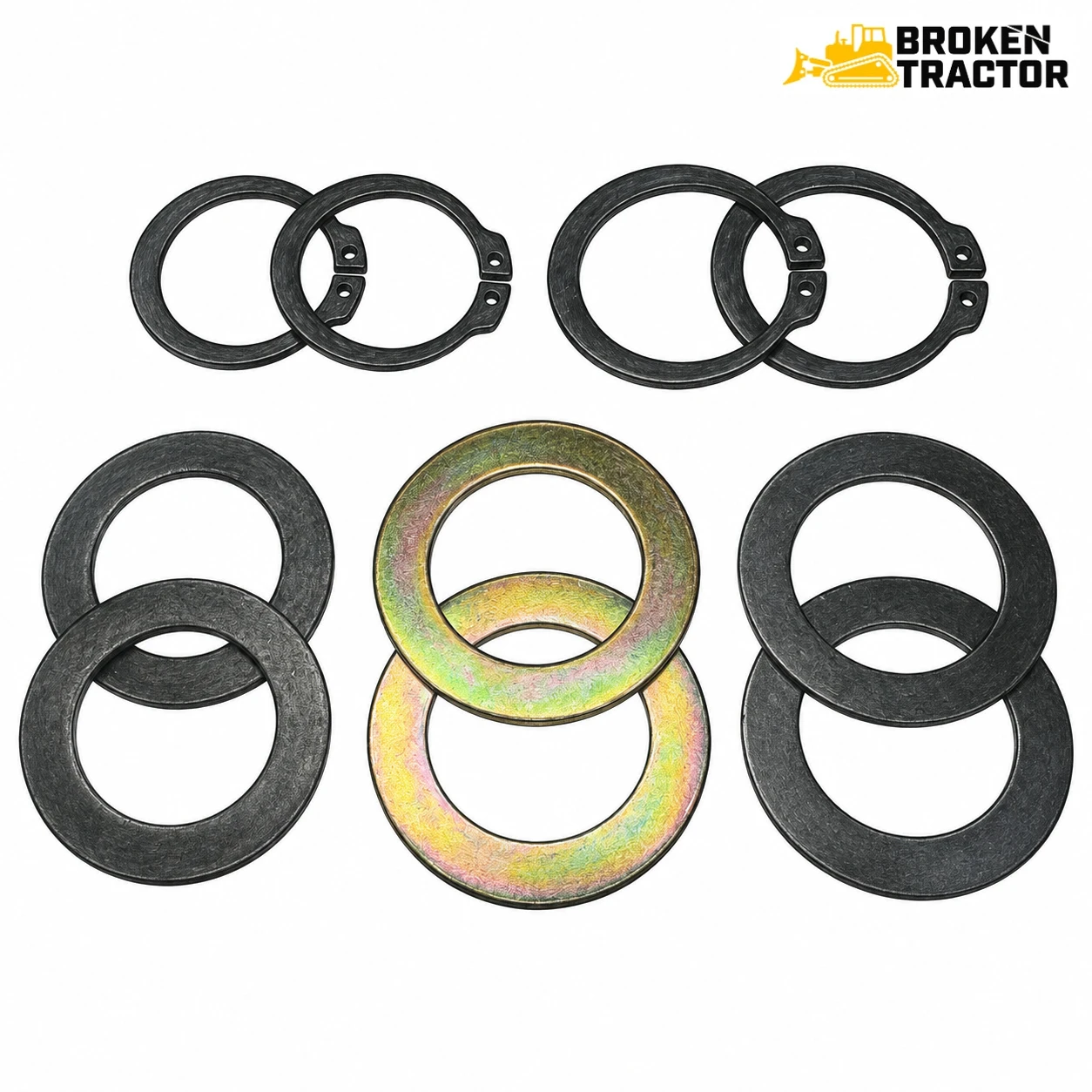 Case Backhoe Snap Rings & Washers by Size
