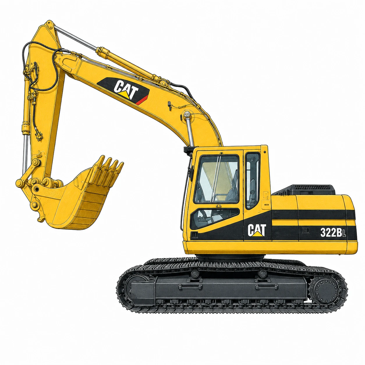 Cat 322, 322B, 322C Excavator Pins & Links