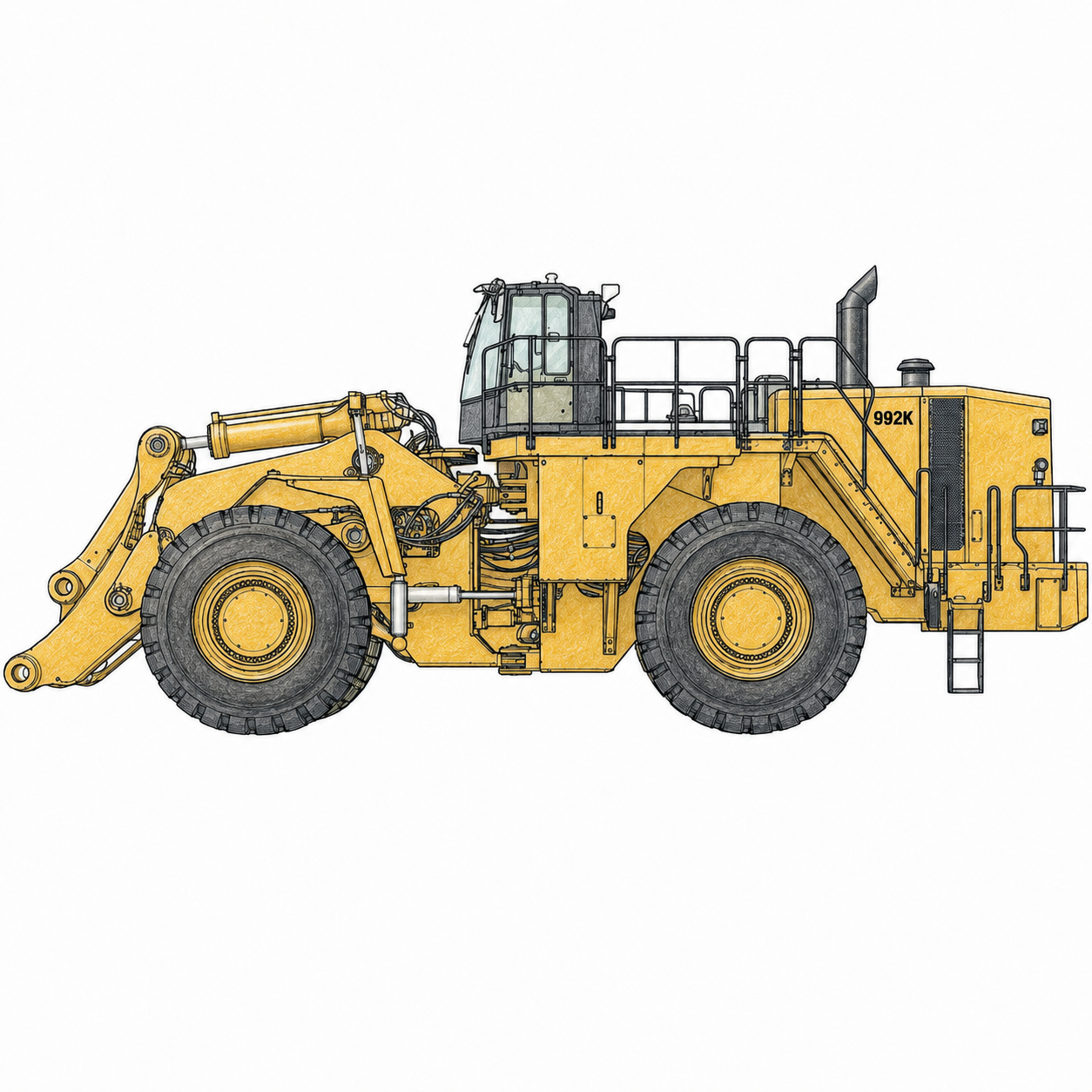 Cat 992K & Large Mining Loader Cylinders