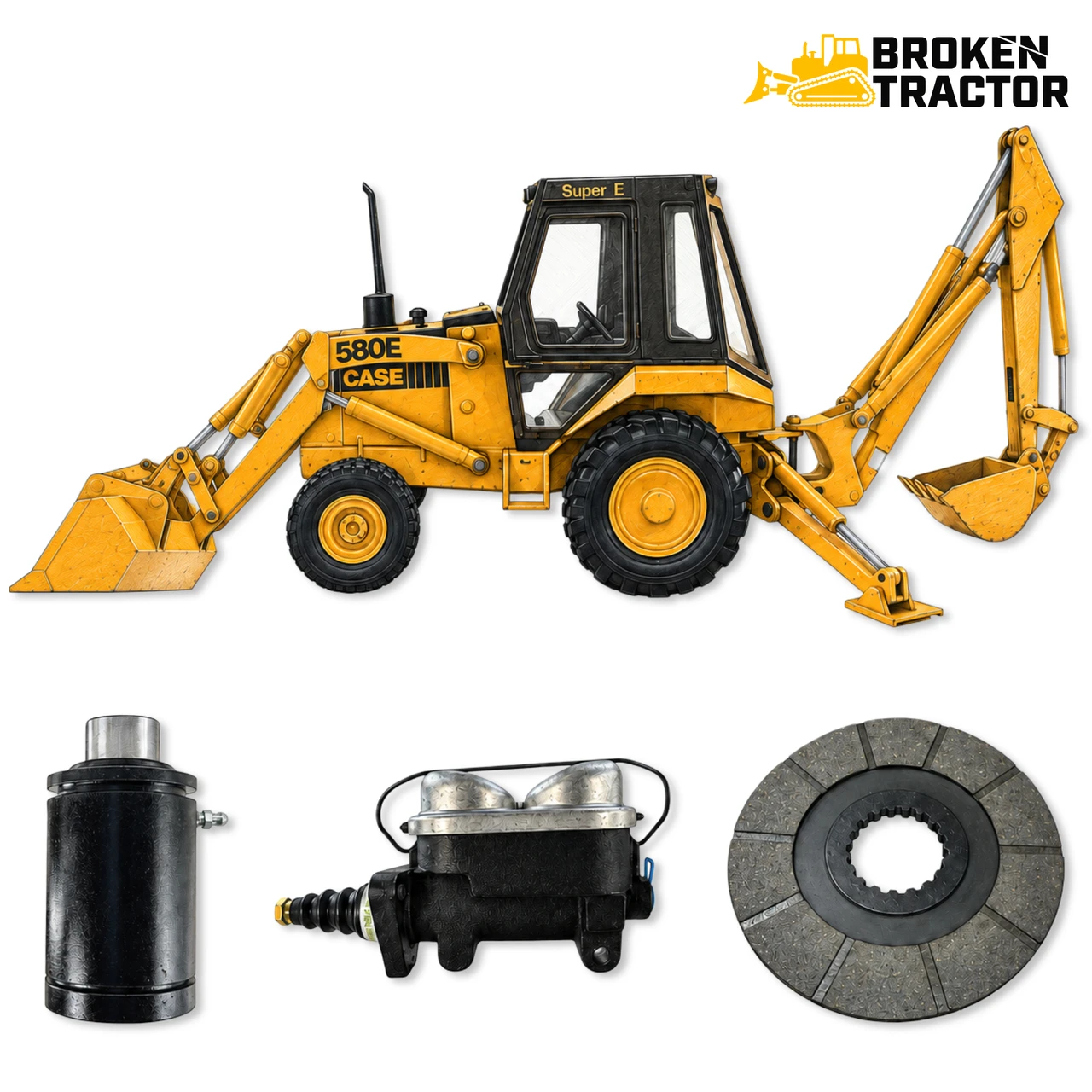 Case 480E, 580 Super E, 580K-I (Wet) Brake Parts
