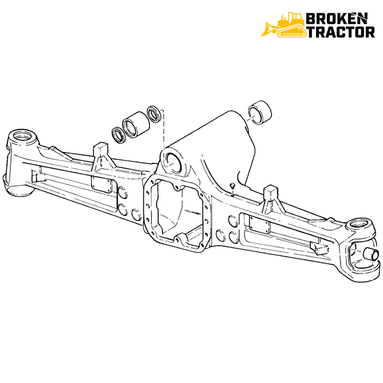 Case Backhoe Front Axle Housing Parts