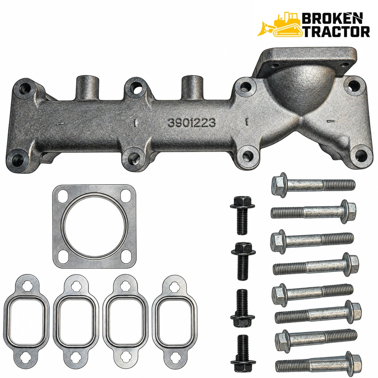 Case Backhoe Manifold and Exhaust