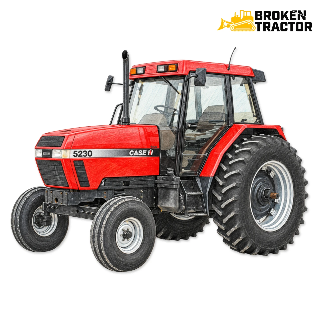Case IH Maxxum 5100, 5200 Cab Glass