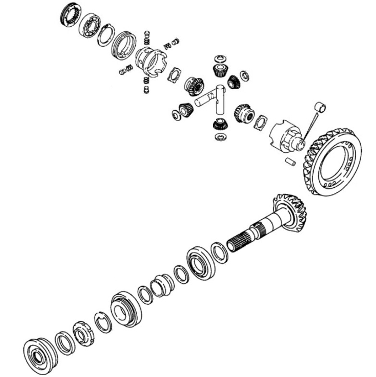 Rear Center Differential and Ring & Pinion