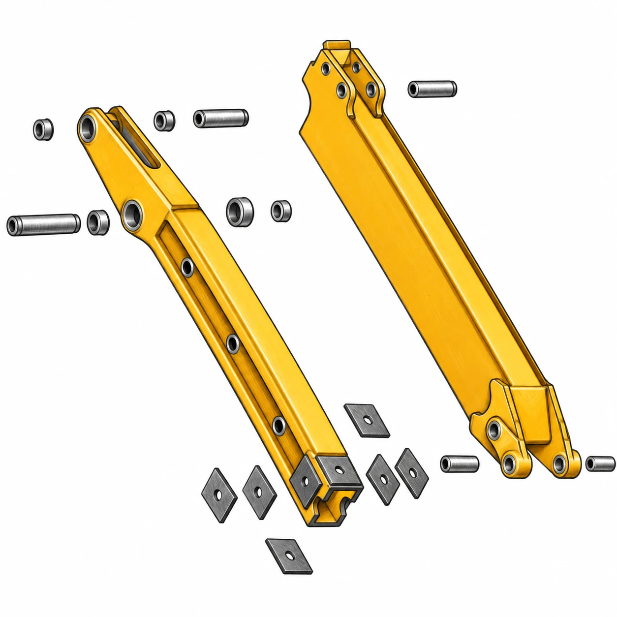 Case 580L, 580SM Extendahoe Dipper Arm Parts