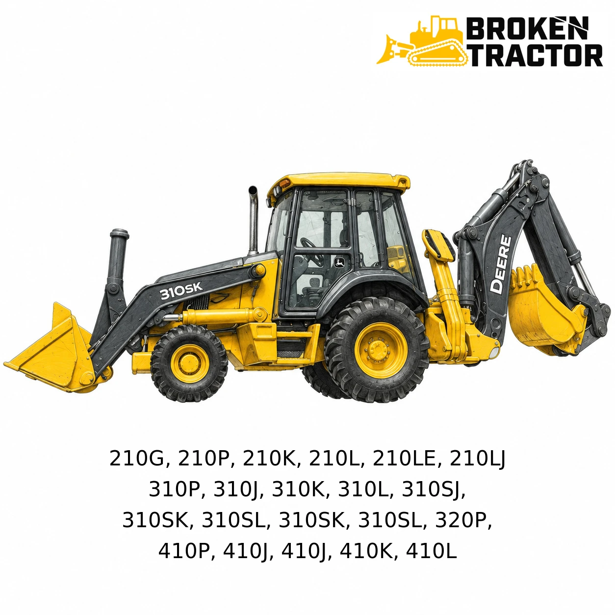 JD 4WD Front Axle Parts (210K-410 P-Tier)