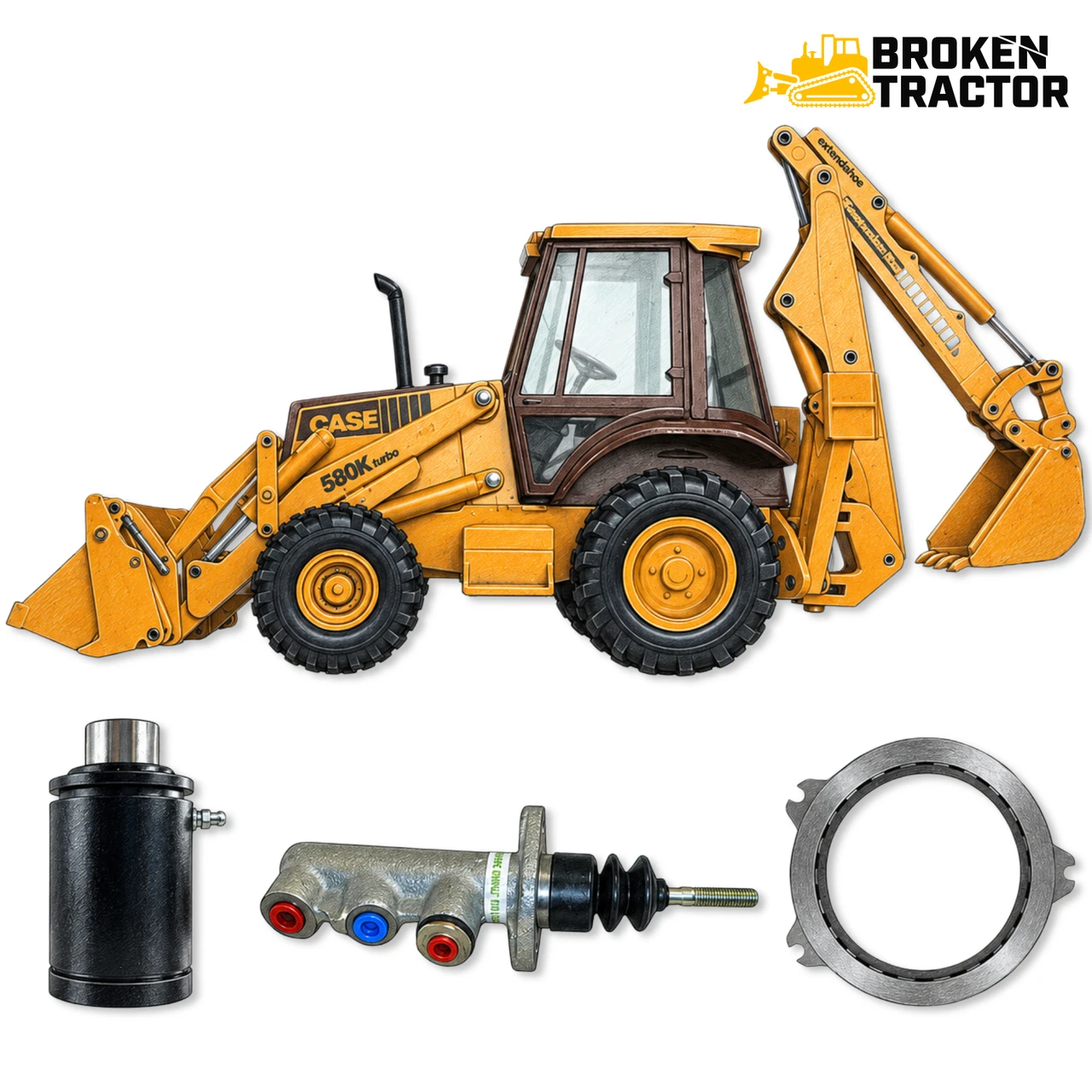 Case 580K-III, 580 Super K, 590 Turbo Brake Parts