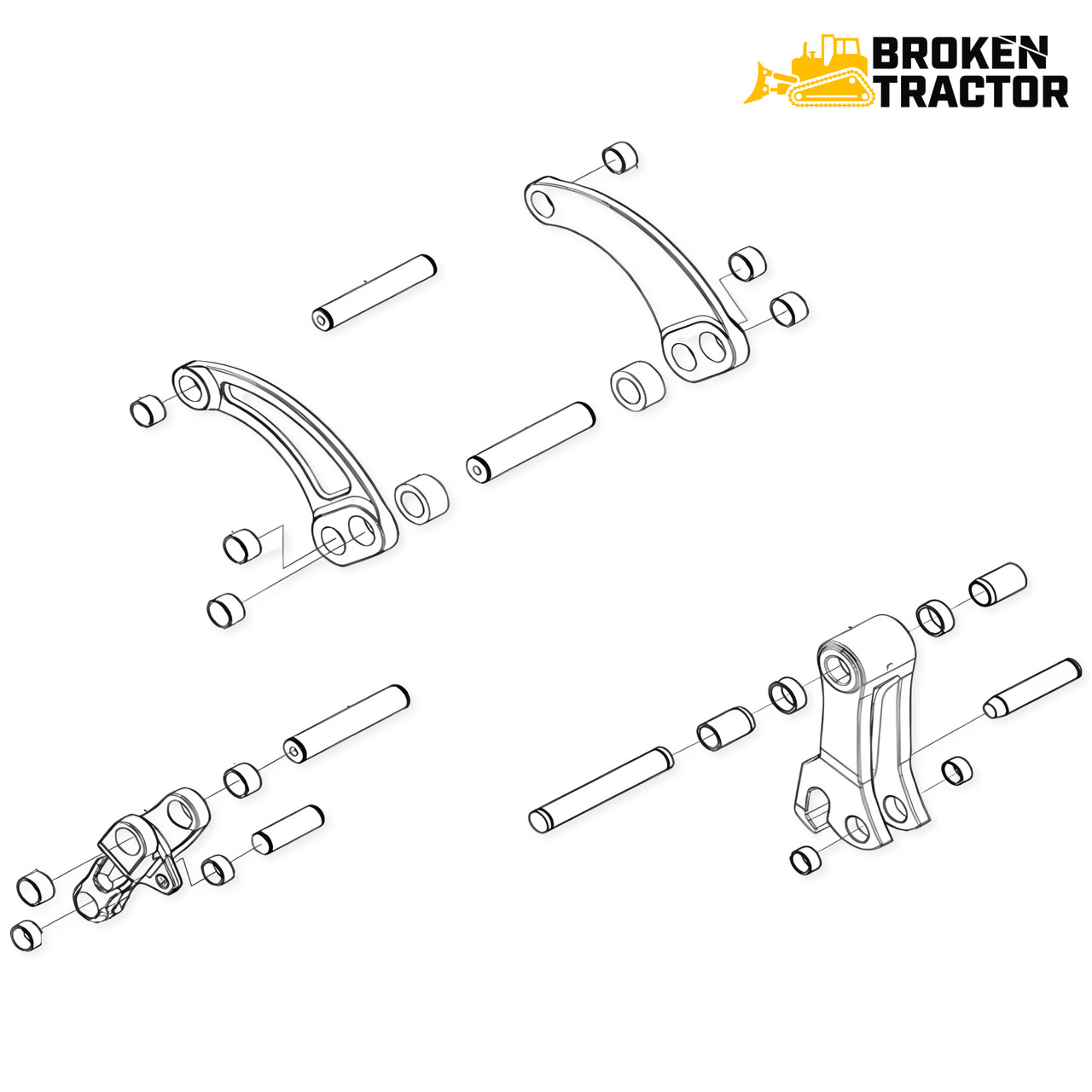 Bucket Pins, Bushings, & Links - 580N, 580SN
