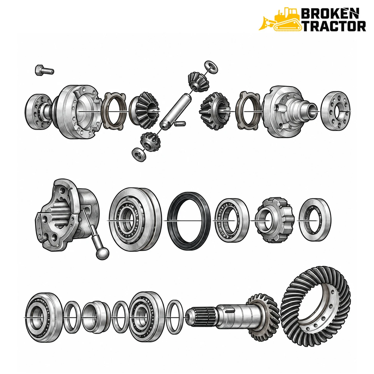 New Holland Backhoe Front Axle Differential