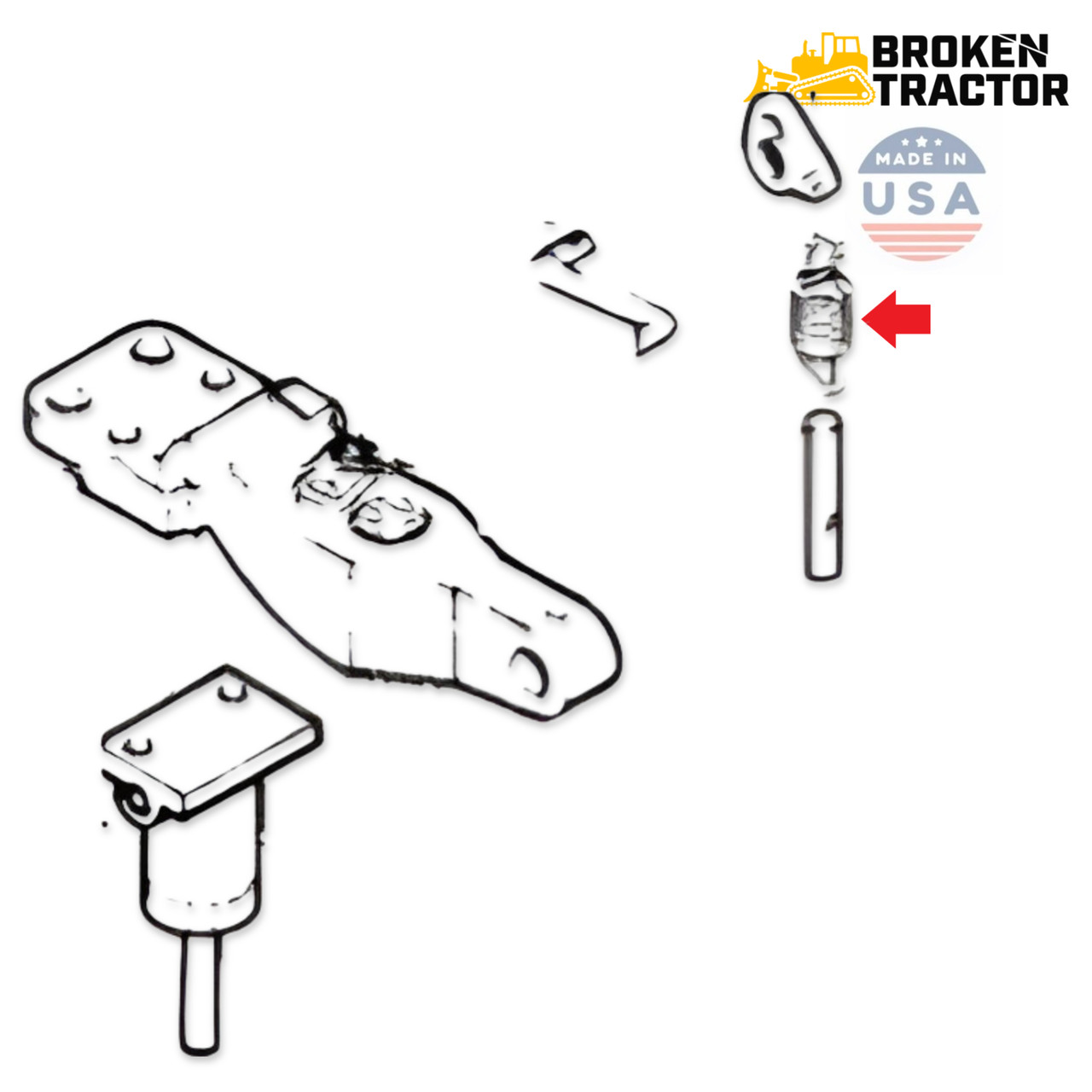Brake Self Adjust Spring | Broken Tractor | A60489