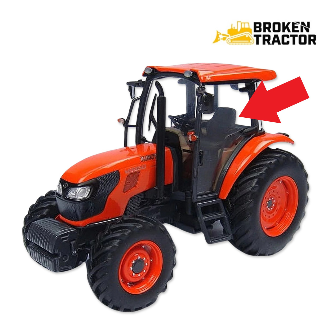Kubota Tractor Left Hand Door Tinted Glass Fits M5040 to M9960 Part