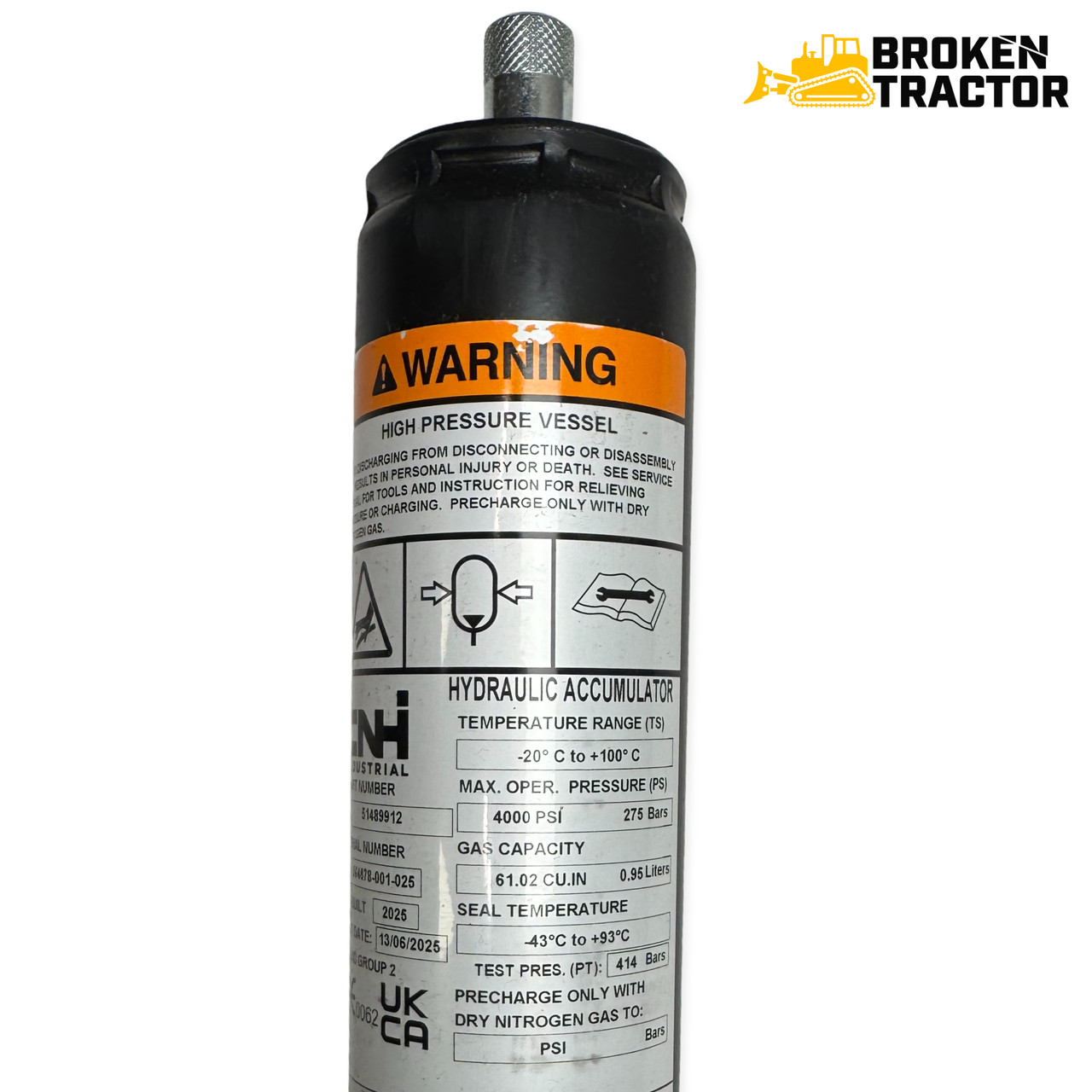 Ride Control Accumulator | Broken Tractor | 51489912