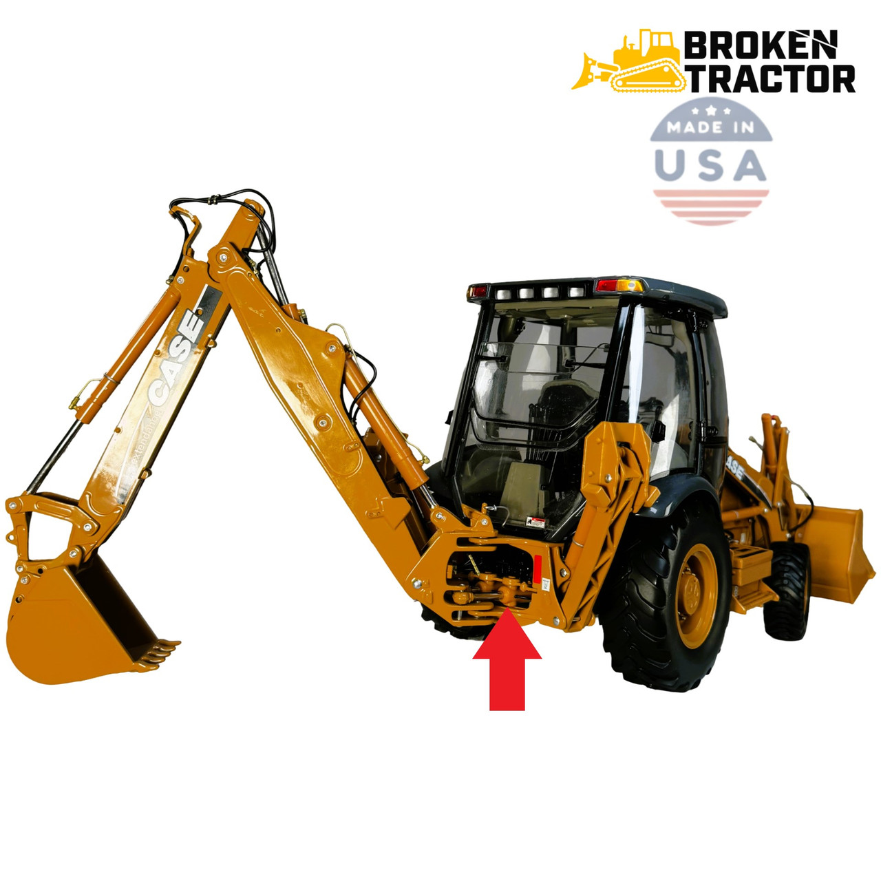 Rebuilt Swing Cylinder for Case 580 Series Backhoes 580L, 580M, 580N