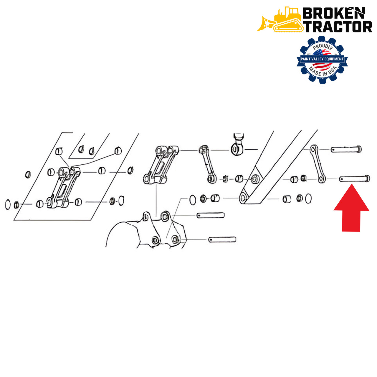 Machine Dipper Pin Komatsu Link Dipper Pin | Broken Tractor | 202-70-64151