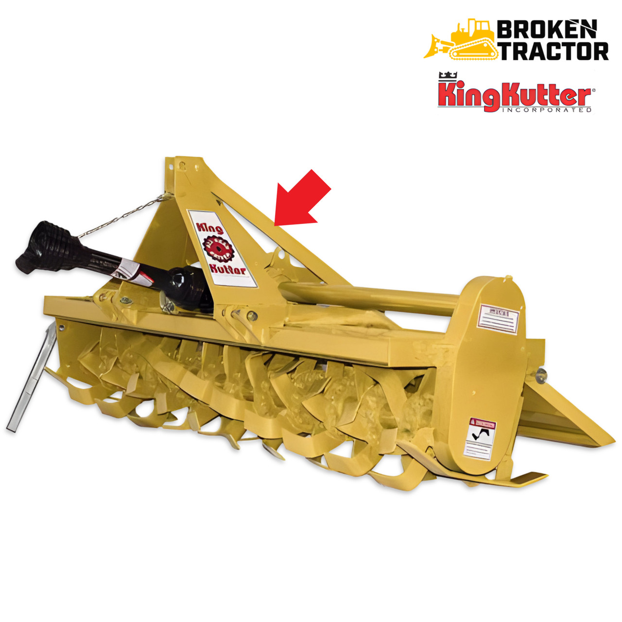 King Kutter Rotary Tiller Lift Arm Brace Broken Tractor