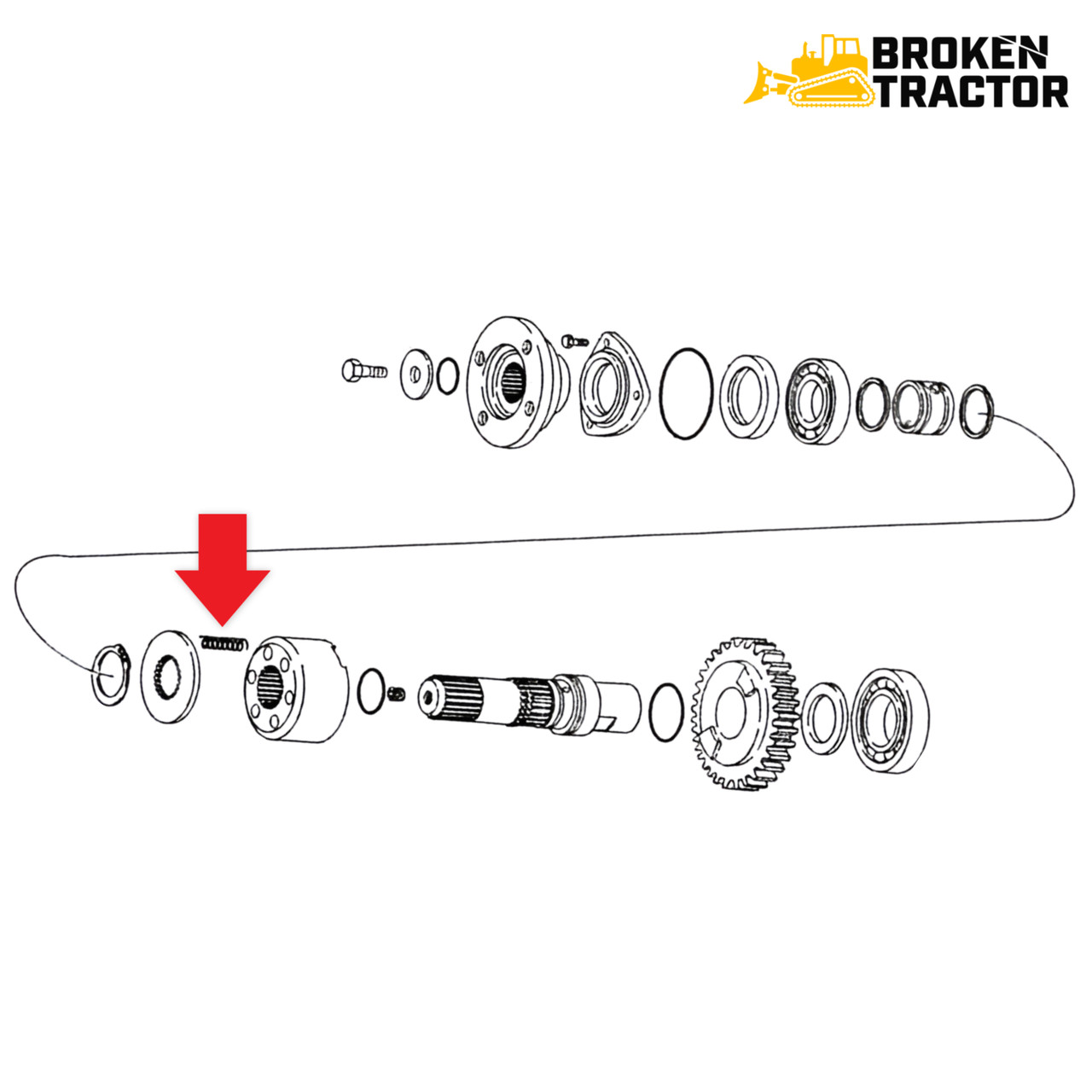 Case Transmission Compression Spring | 100753A1 | Carraro