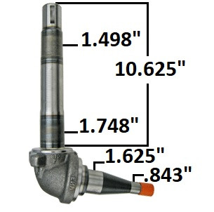 N3105B Spindle, Right Hand Fits Ford 8N NAA Tractor