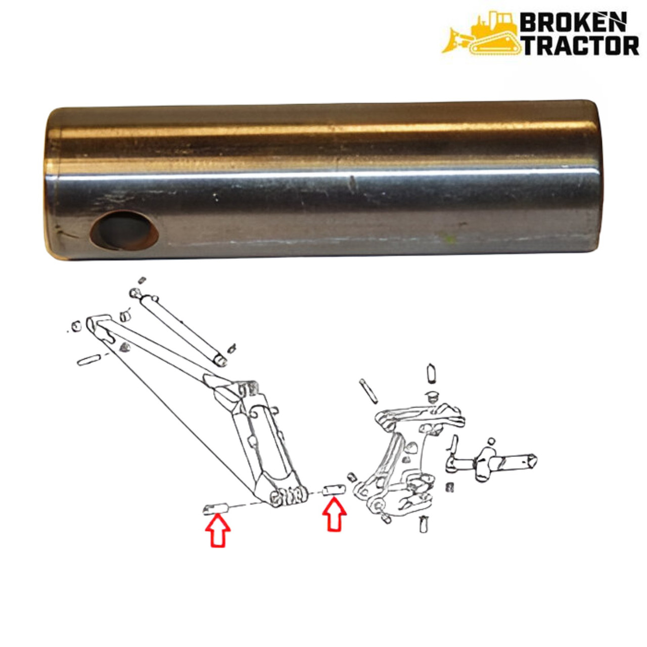 JD 310 Swing to Boom Pin | Broken Tractor | T125914
