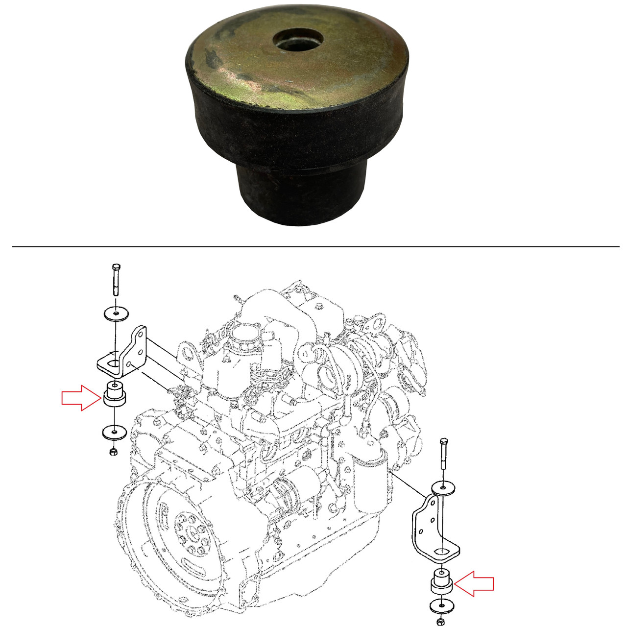 Case Backhoe Engine Motor Mount (Iveco) 87488318