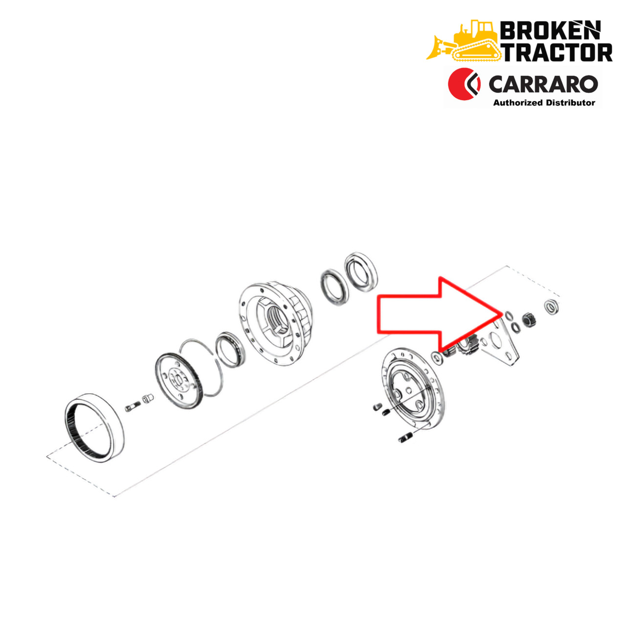 Case 4WD Axle Planetary Gear Snap Ring | Genuine Carraro | 1 | Broken ...