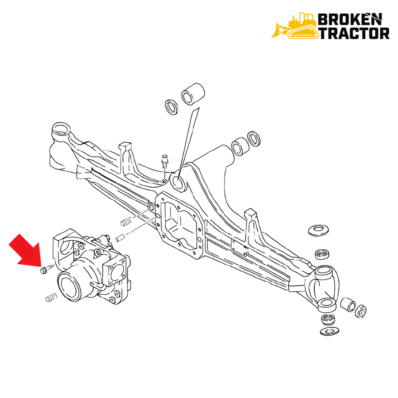 New Holland Backhoe Front Differential Bolt | Broken Tractor