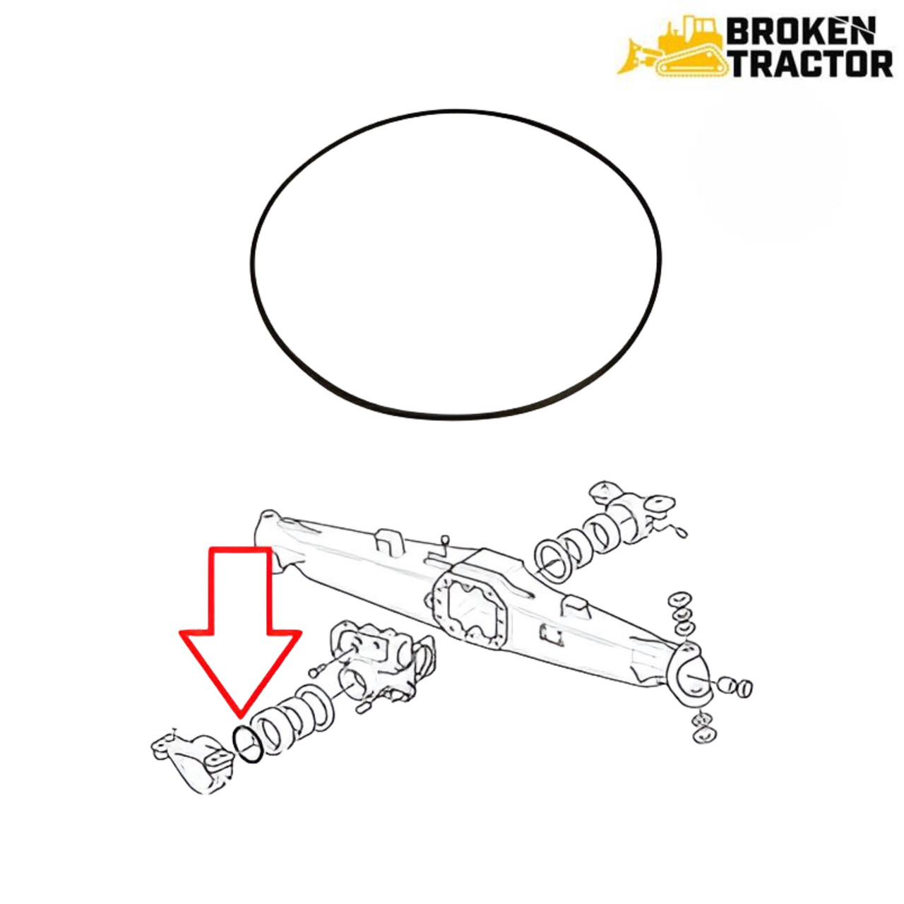 Front Axle Pivot O-Ring New Holland LB75, LB90, LB110, 555E