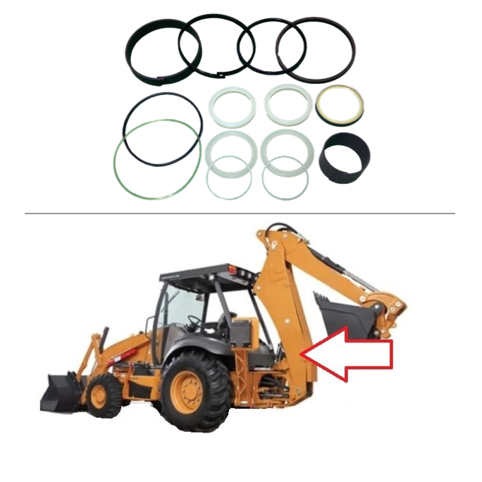 Case 580 Super M Backhoe Boom Hydraulic Cylinder Seal Kit 87418297