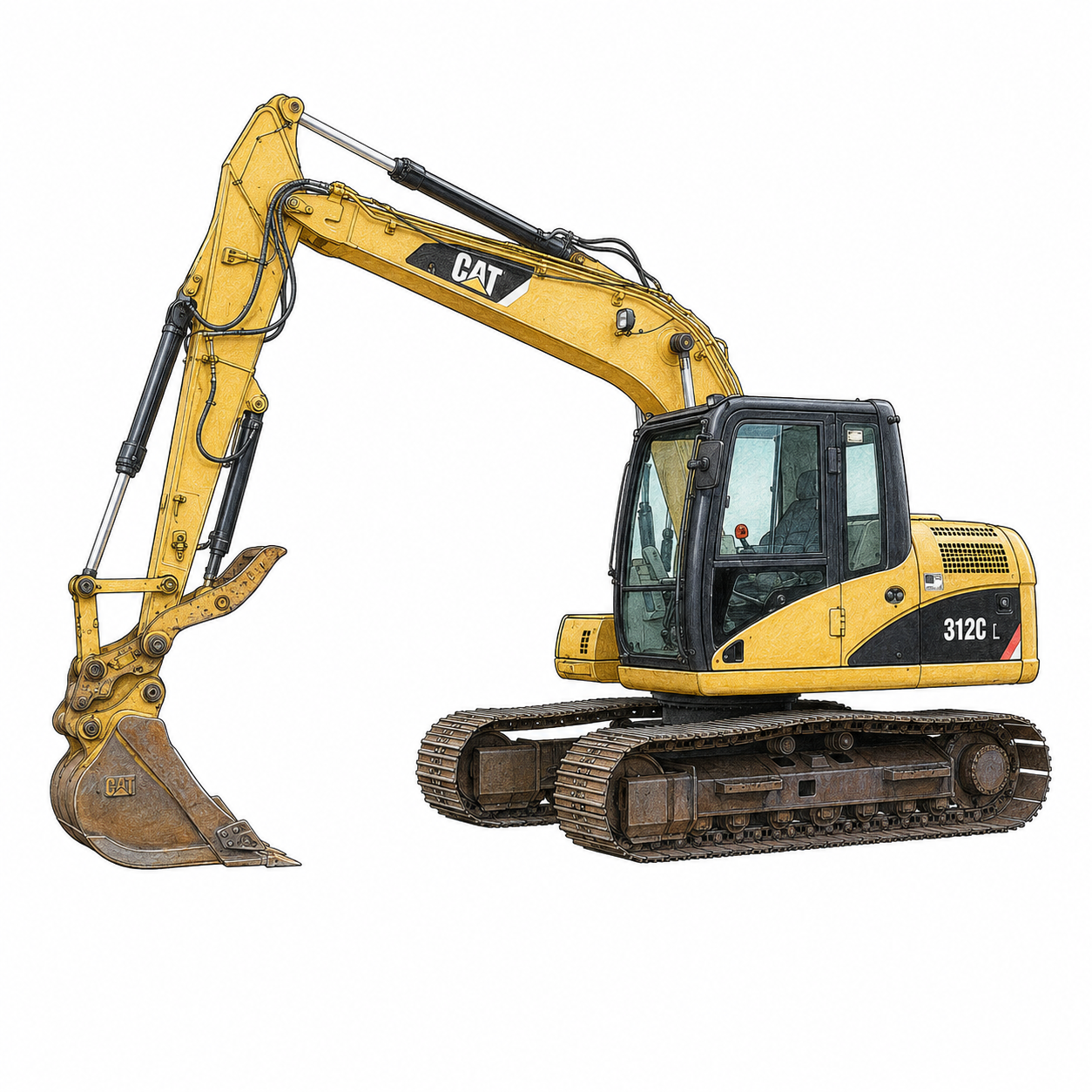 Cat 312C, 314C Excavator Pins, Bushings & Links