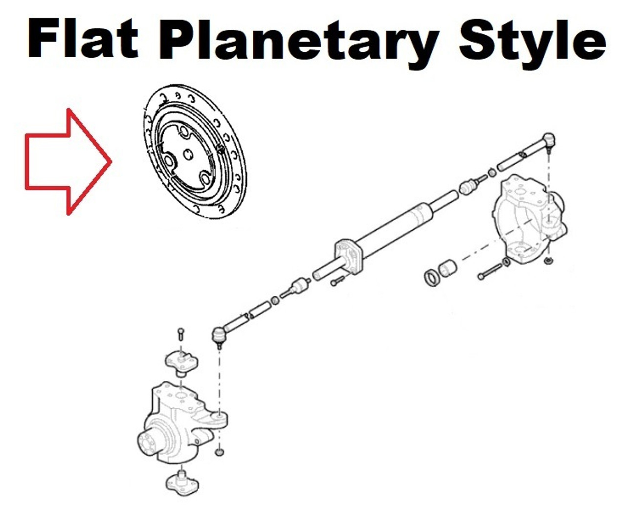 Swivel Housing and Steering  (Flat Cover)