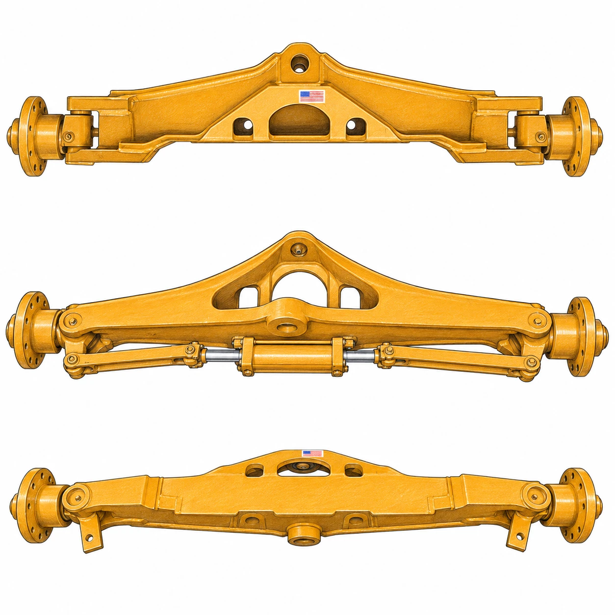 Two-Wheel Drive Case Backhoe Front Axle