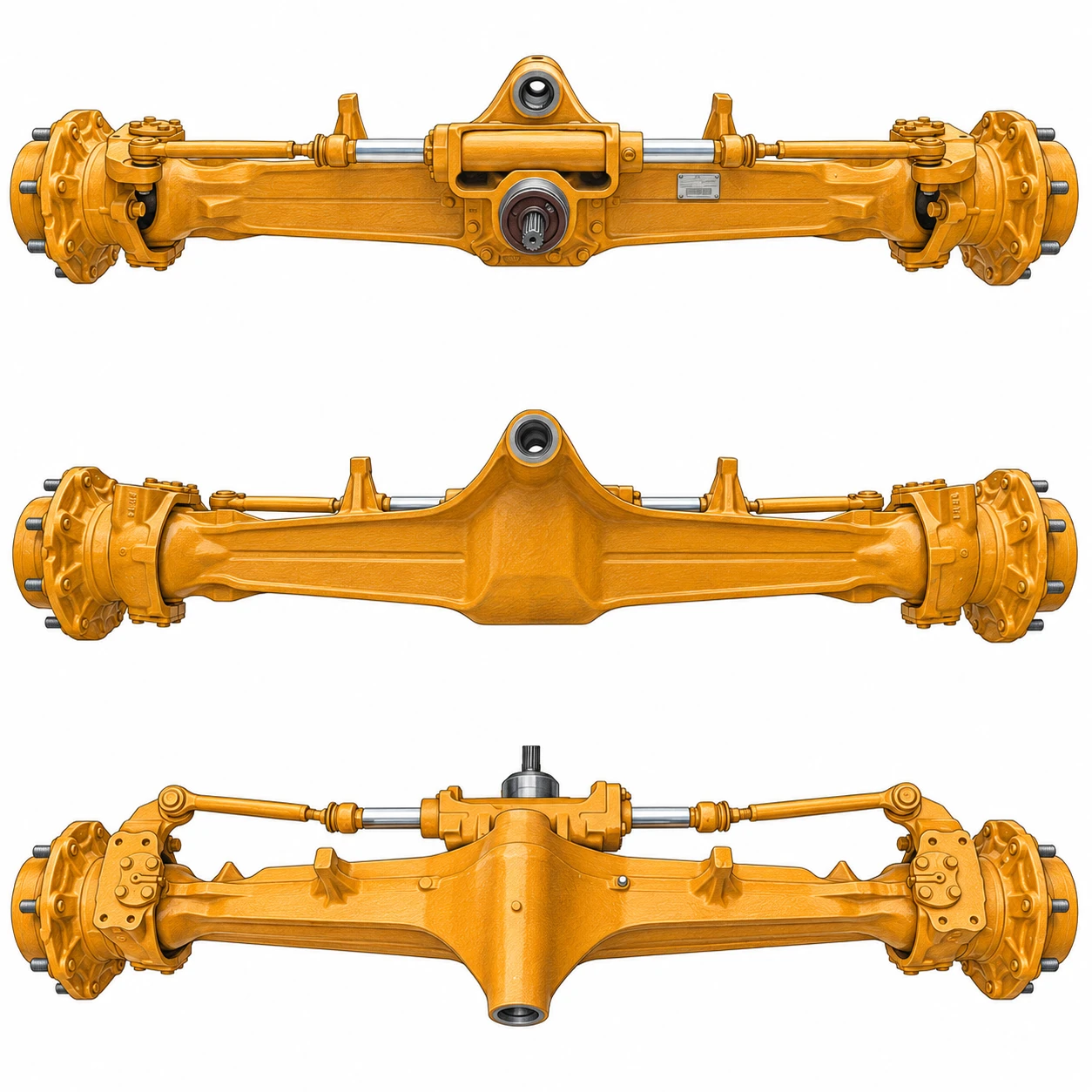 Four-Wheel Drive Case Backhoe Front Axle Parts