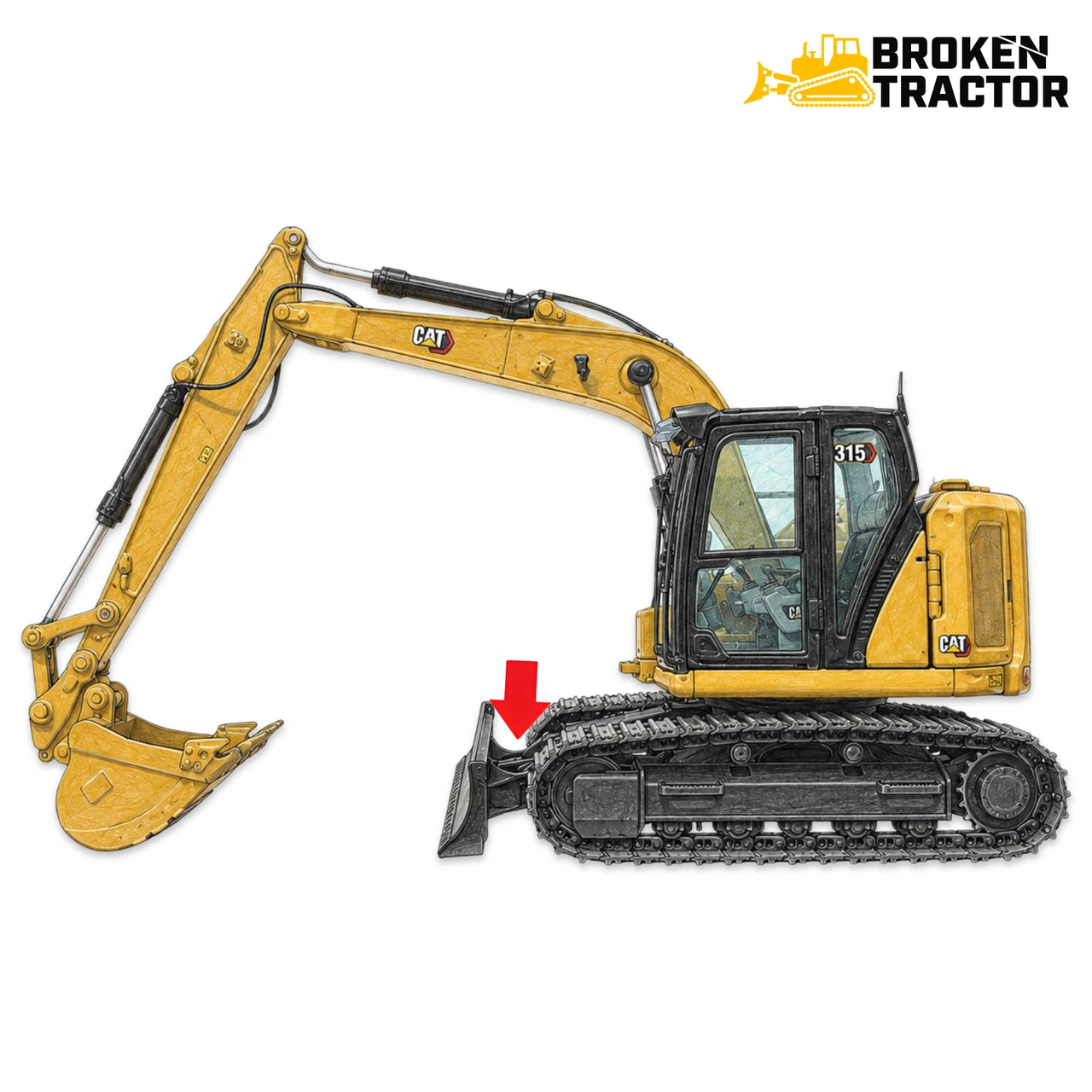 Cat Excavator Blade Cylinders