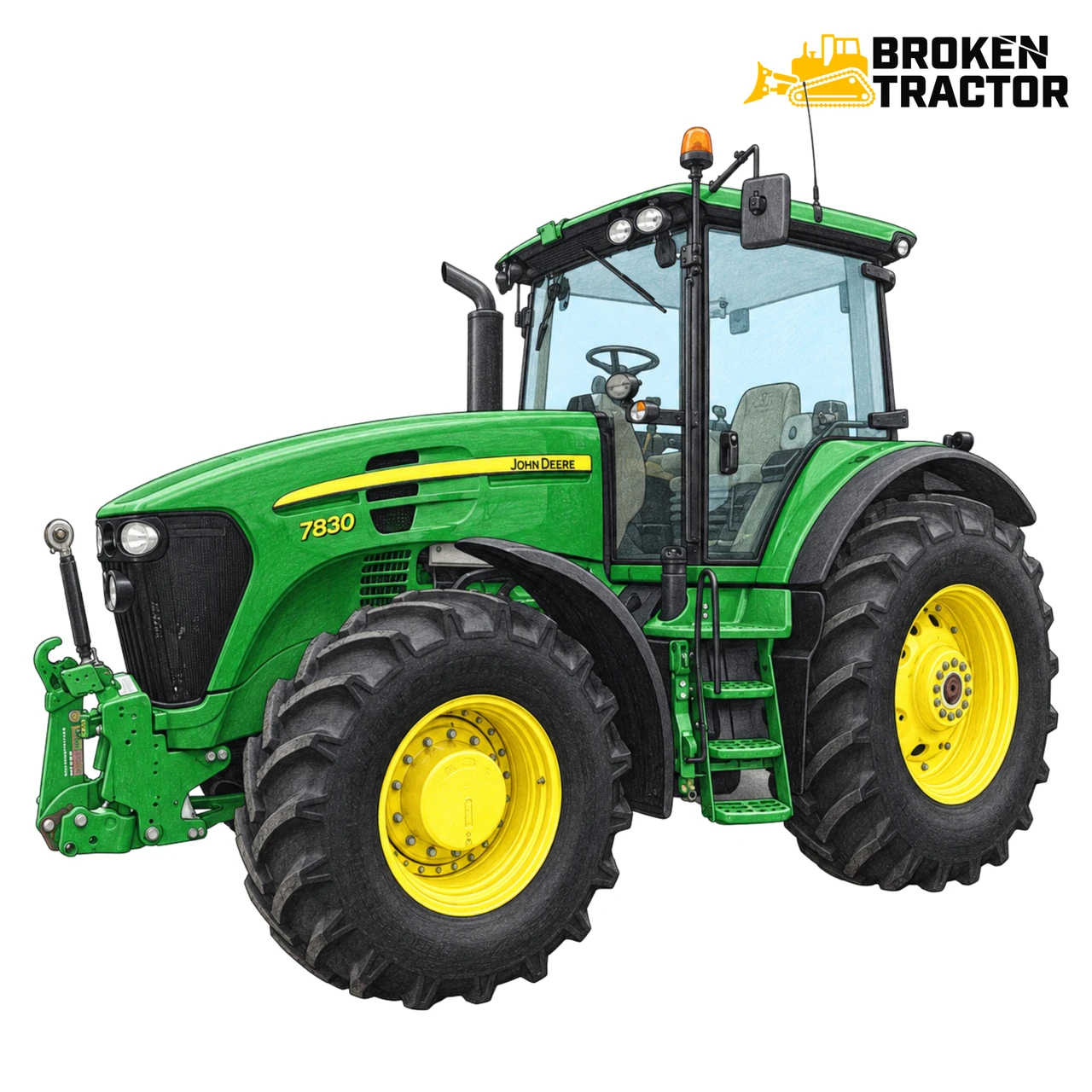 JD Tractor Glass 7J, 7030 & 8X20-8X30