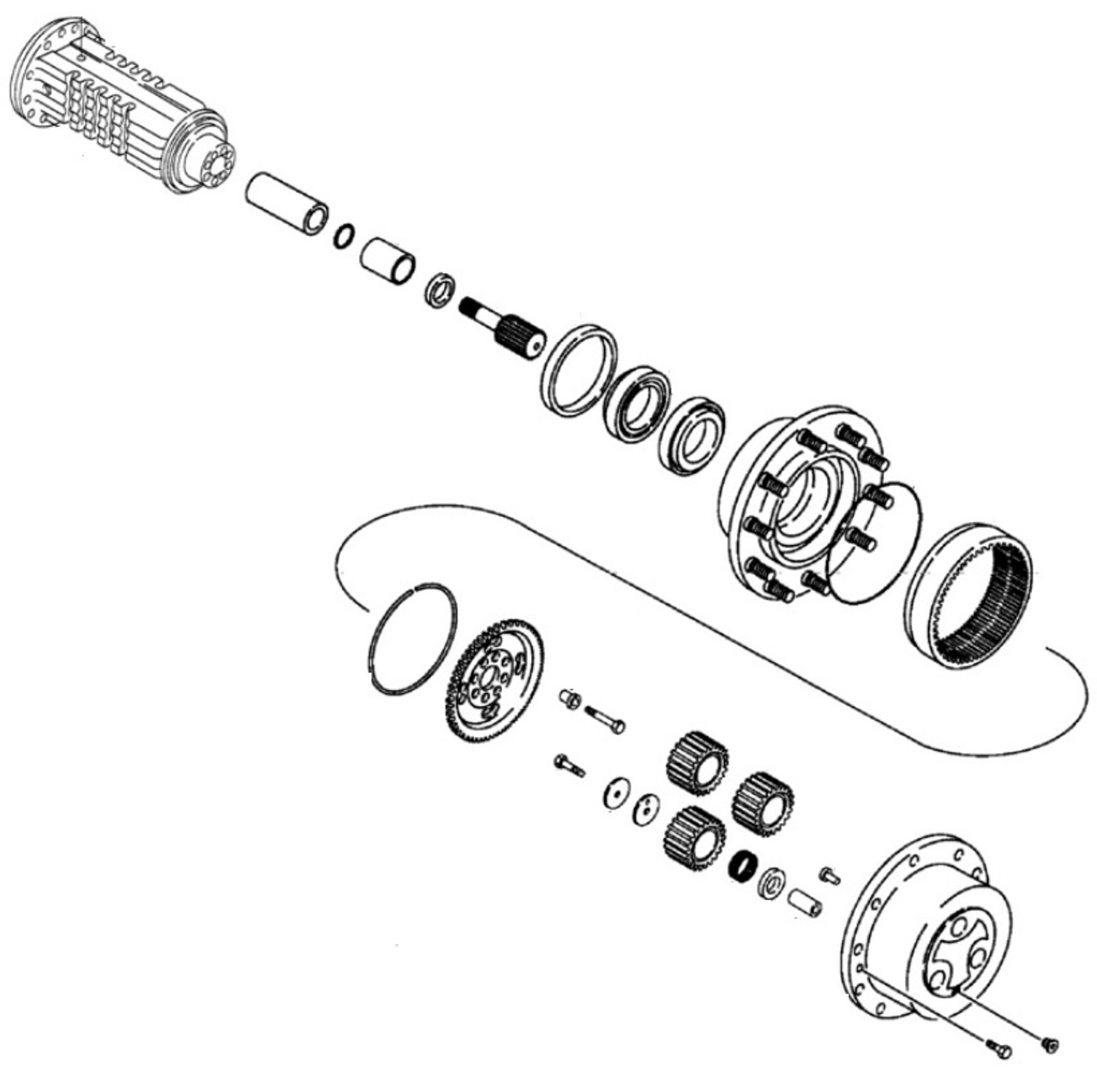 Rear Axle Outer Planetary and Hub